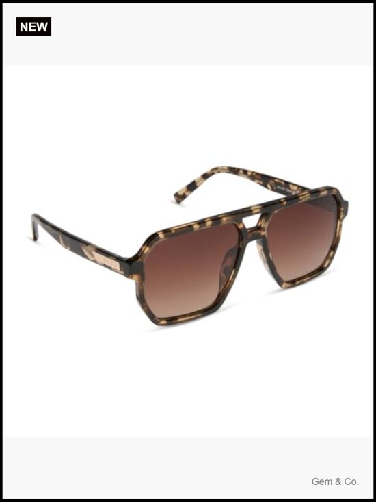 Oversized Geometric Navigator Sunglasses with UV Polarized Protection main image 4